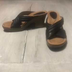 Dansko leather platform sandals